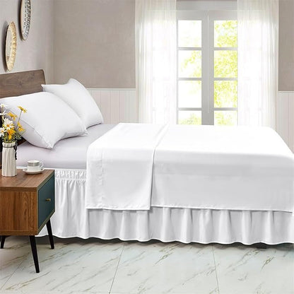 ✨ Universal Size Luxury Ruffled Bed Skirt – Elegant Bedroom Makeover & Dust Protection ✨