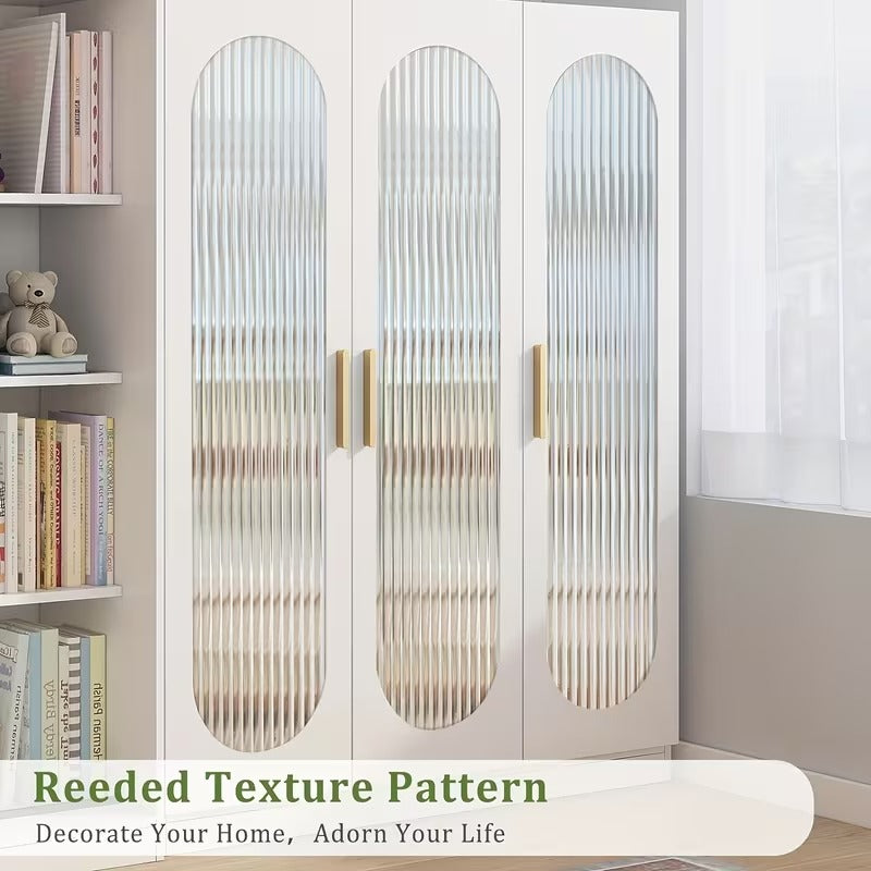 🪟 3D Reeded Glass Privacy Window Film