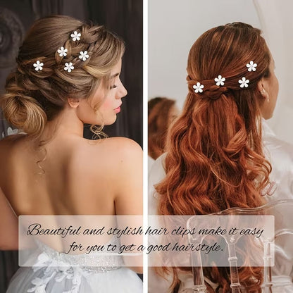 Daisy Charm Hair Clips Set