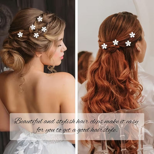 Daisy Charm Hair Clips Set