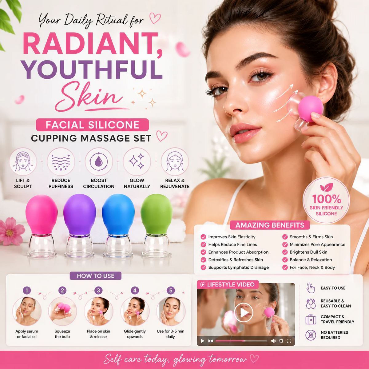 GlowLift Facial Cupping Tool
