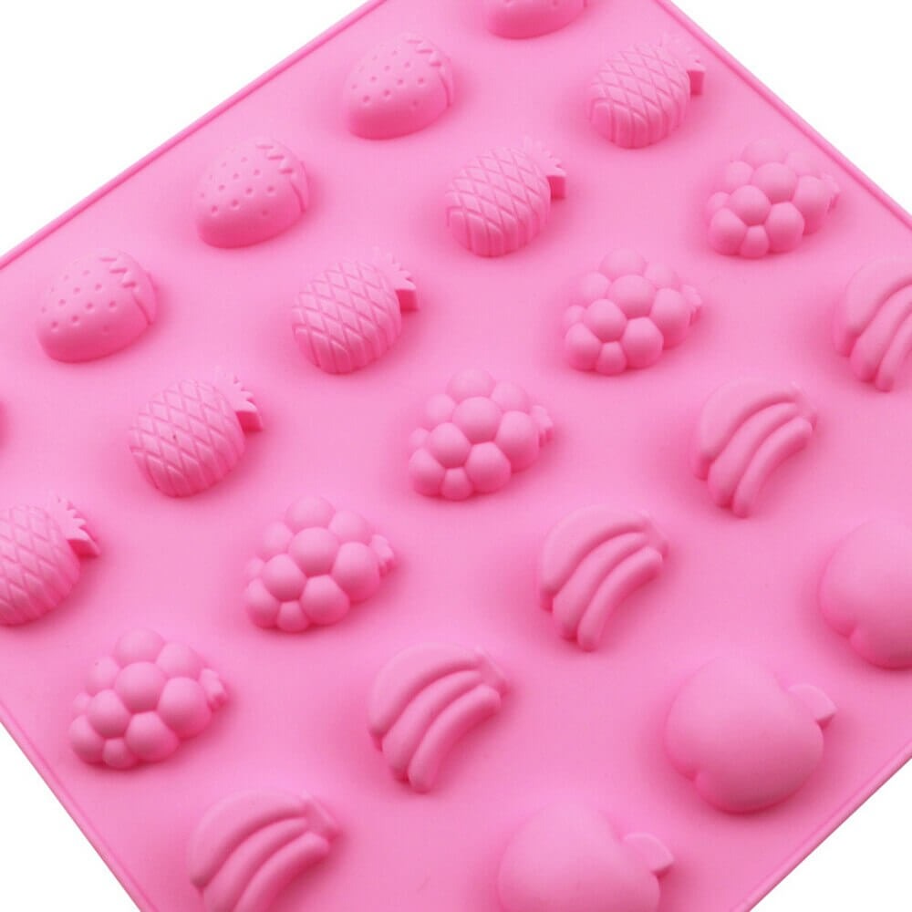 🍓 Silicone Fruit Mold Tray – Ice Cube, Chocolate, Jelly & Candy Making Mould