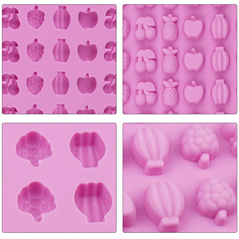 🍓 Silicone Fruit Mold Tray – Ice Cube, Chocolate, Jelly & Candy Making Mould