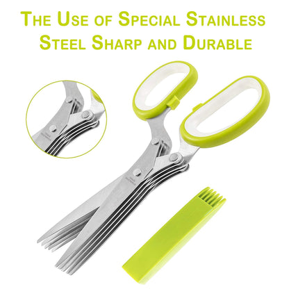 5-Blades Herb Scissor – Quick & Easy Kitchen Chopper
