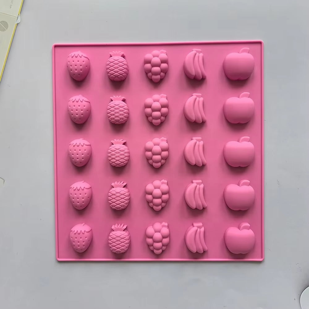 🍓 Silicone Fruit Mold Tray – Ice Cube, Chocolate, Jelly & Candy Making Mould