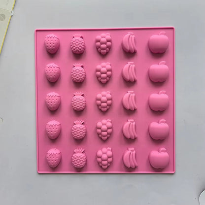 🍓 Silicone Fruit Mold Tray – Ice Cube, Chocolate, Jelly & Candy Making Mould