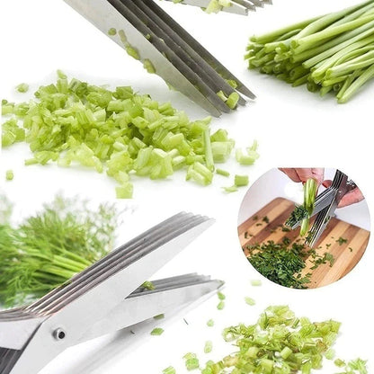 5-Blades Herb Scissor – Quick & Easy Kitchen Chopper