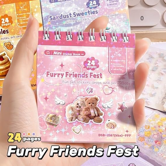 Mini Cute Sticker Book Set