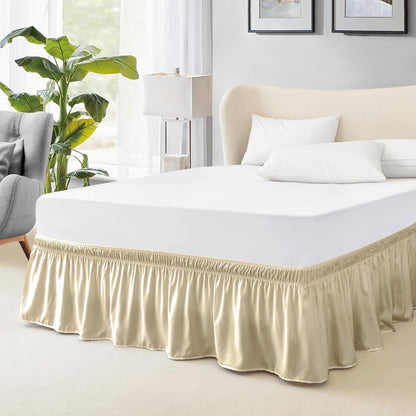 ✨ Universal Size Luxury Ruffled Bed Skirt – Elegant Bedroom Makeover & Dust Protection ✨