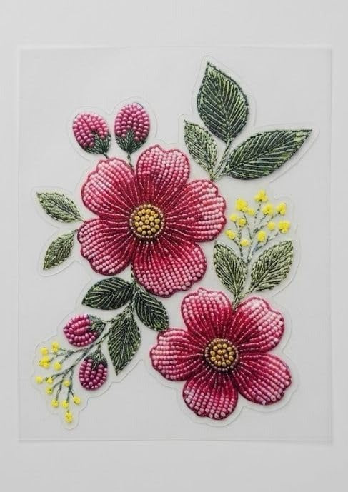 ✨ 3D Flower Embroidery Patch – DIY Clothing Decoration