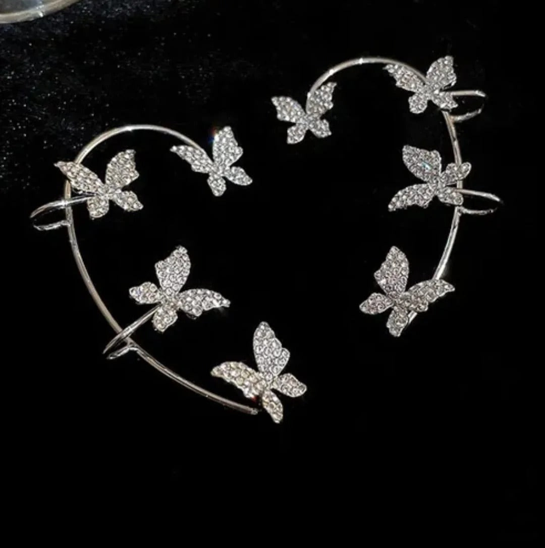 💎 Butterfly Clip-On Earrings – Elegant, Piercing-Free Glam