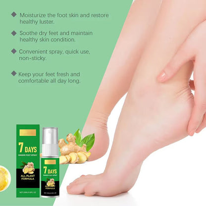 🦶 7 Days Ginger Foot Repair Spray™ – Cracked Heel & Dry Foot Care Solution