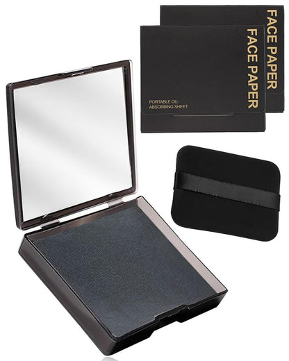 ✨ Portable Oil Absorbing Face Paper with Mirror