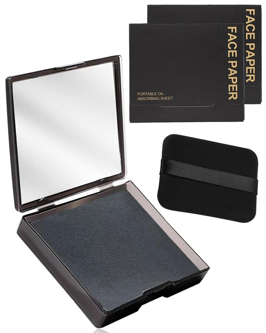 ✨ Portable Oil Absorbing Face Paper with Mirror