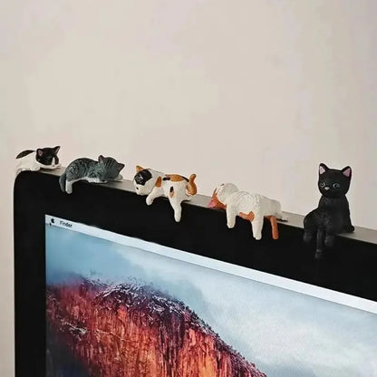 Hand-Painted Mini Cat Desk Figurines