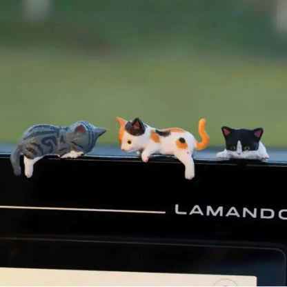 Hand-Painted Mini Cat Desk Figurines