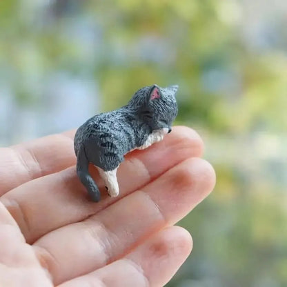 Hand-Painted Mini Cat Desk Figurines