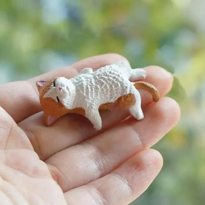 Hand-Painted Mini Cat Desk Figurines