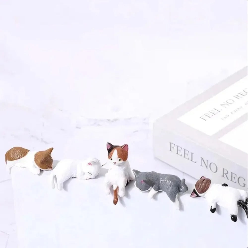Hand-Painted Mini Cat Desk Figurines