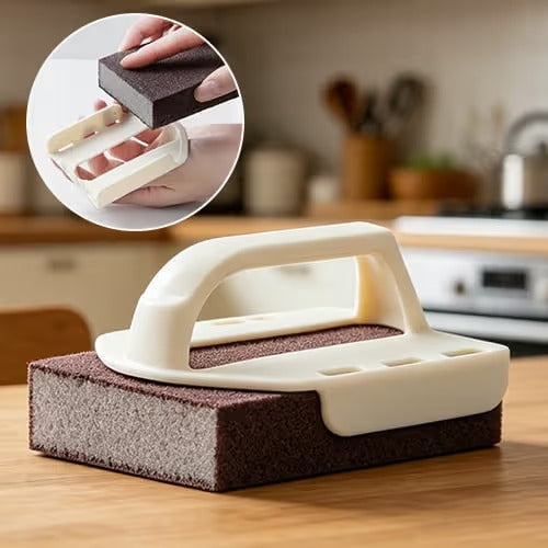 🧽 Heavy Duty Magic Scrub Handle – Kitchen Cleaning Power Tool