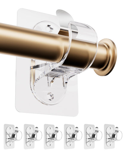 🏠 No Drill Universal Curtain Rod Holder – Easy Wall Mount Solution