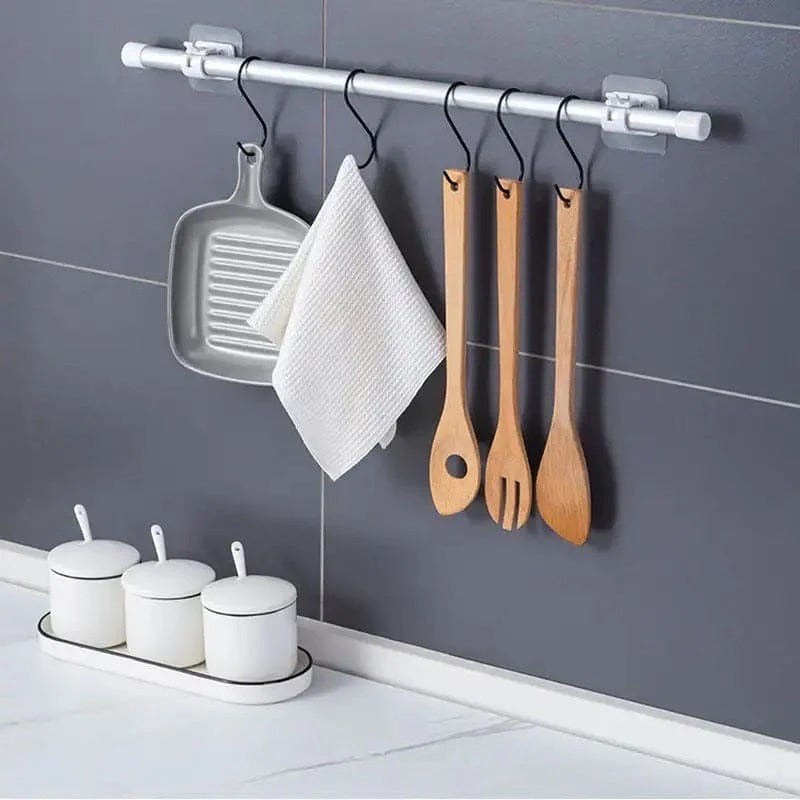 🏠 No Drill Universal Curtain Rod Holder – Easy Wall Mount Solution