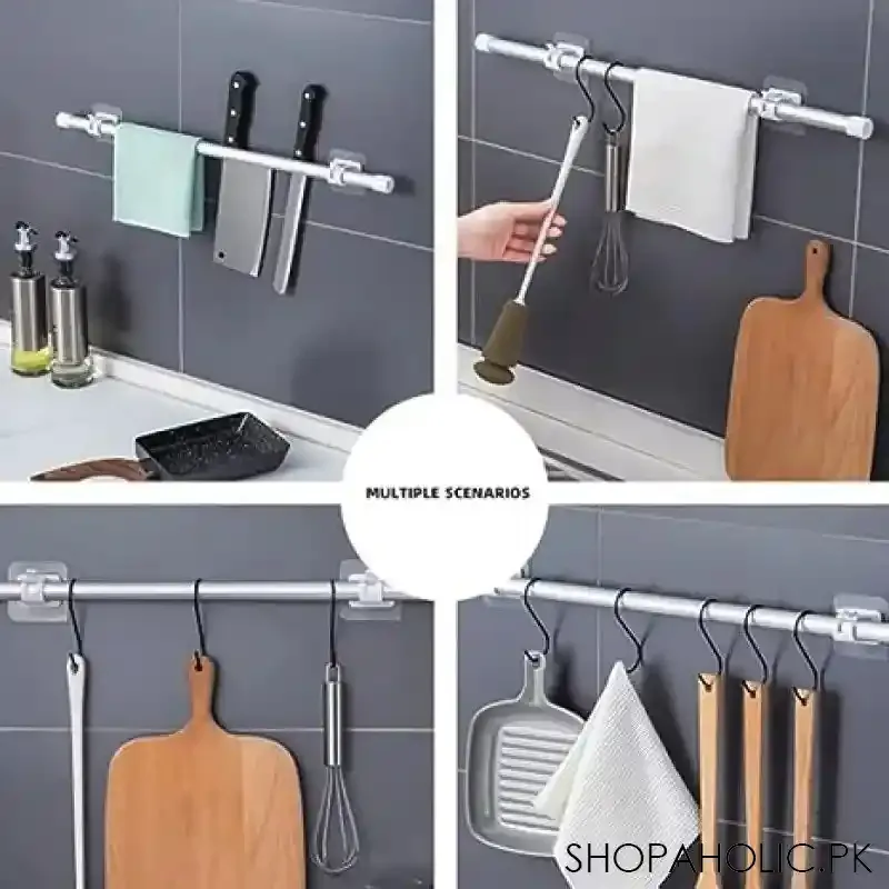🏠 No Drill Universal Curtain Rod Holder – Easy Wall Mount Solution
