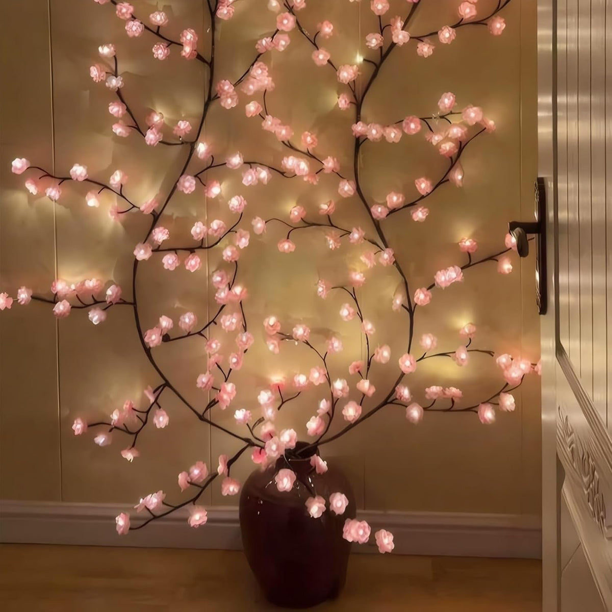Cherry Blossom Tree Lights, USB Powered Vine With 96 LEDs