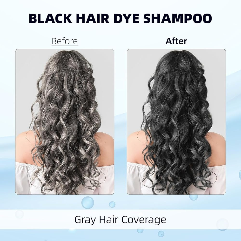 3 In 1 Instant Dye Shampoo For Women/Men Hair Color For Grey Coverage