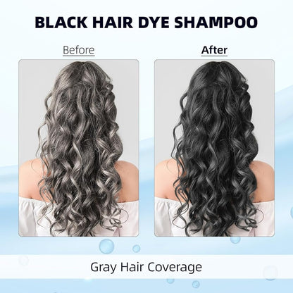 3 In 1 Instant Dye Shampoo For Women/Men Hair Color For Grey Coverage