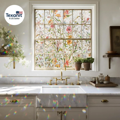 Colored Stained Glass Window Film  ( Cut to size freely )