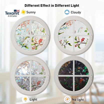 Colored Stained Glass Window Film  ( Cut to size freely )