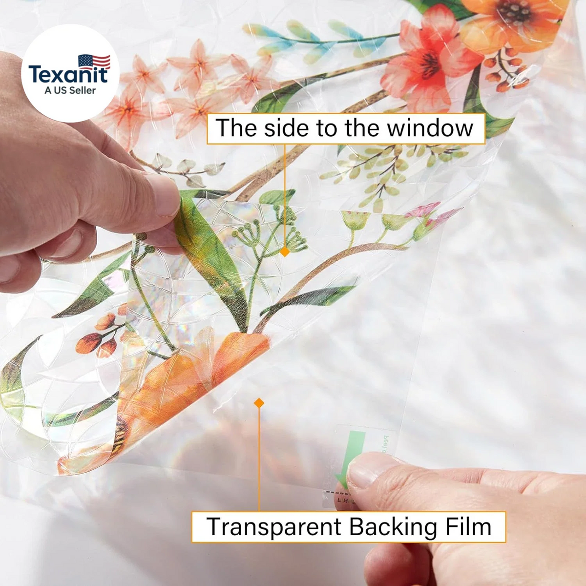 Colored Stained Glass Window Film  ( Cut to size freely )