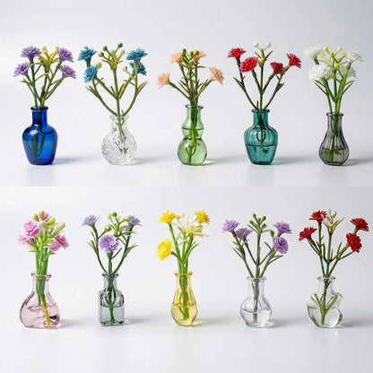 Mini Vase Magnets for Fridge Tiny Glass Vases with Flowers