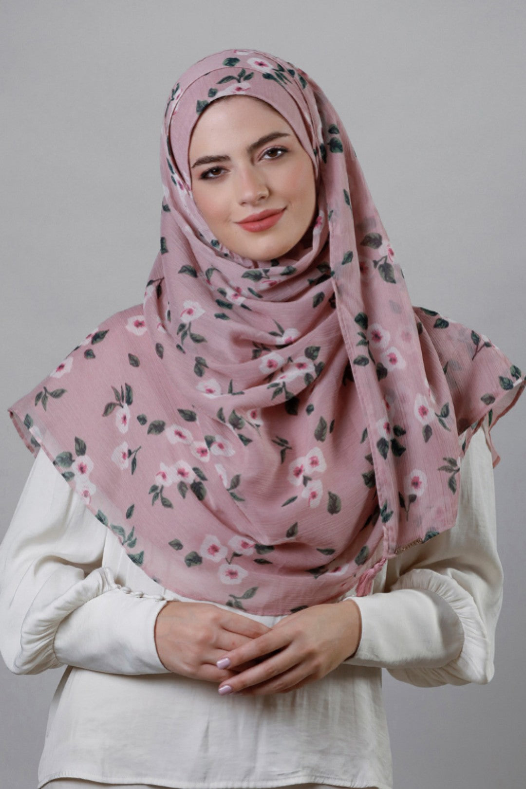 Kashmiri Style Crinkled Chiffon Hijab