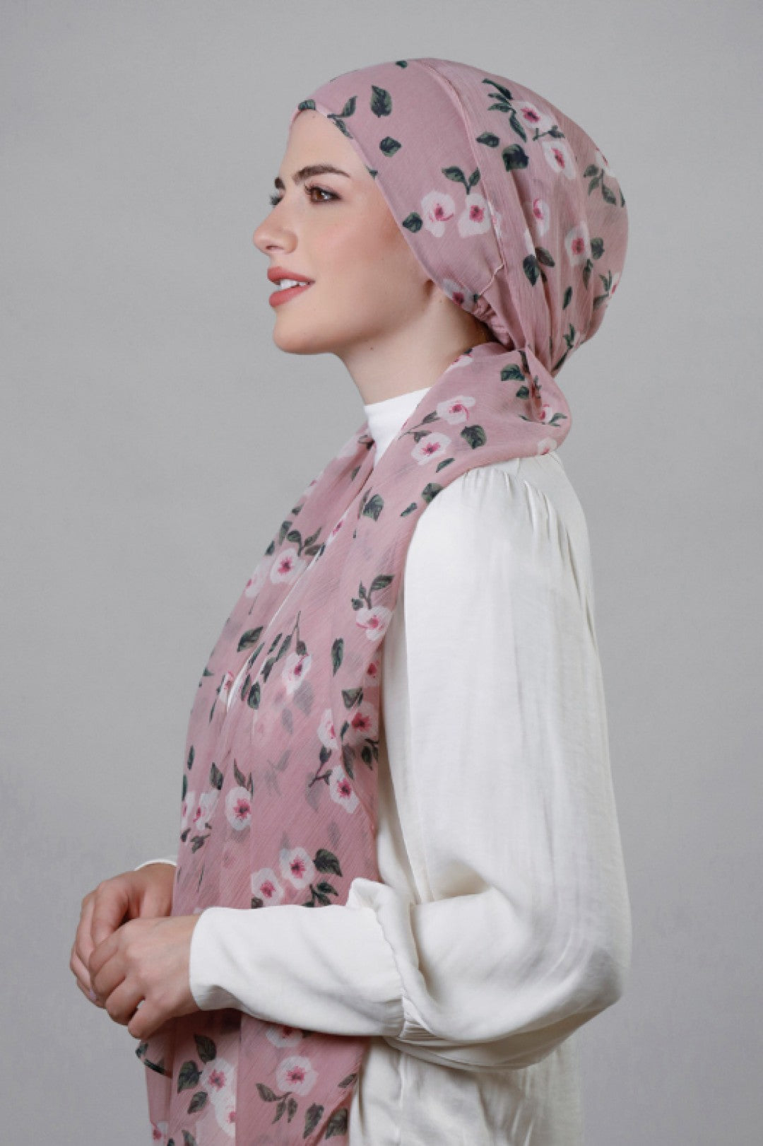 Kashmiri Style Crinkled Chiffon Hijab