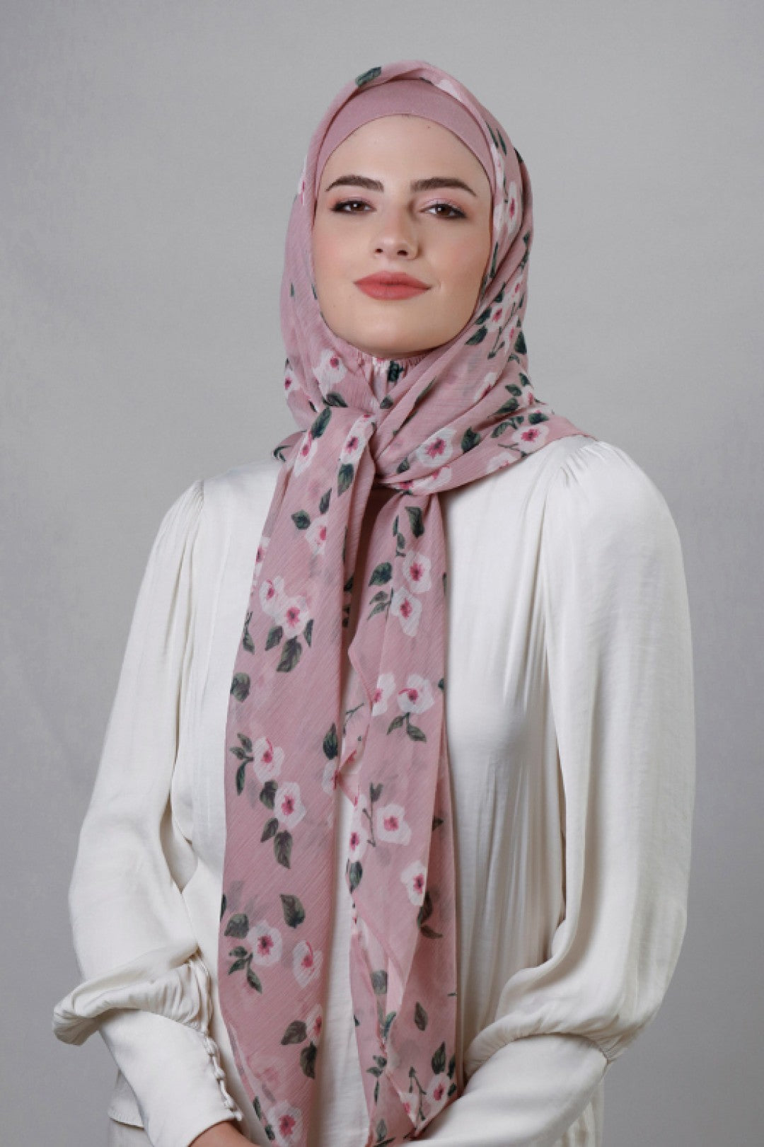 Kashmiri Style Crinkled Chiffon Hijab