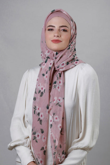 Kashmiri Style Crinkled Chiffon Hijab
