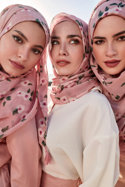 Kashmiri Style Crinkled Chiffon Hijab